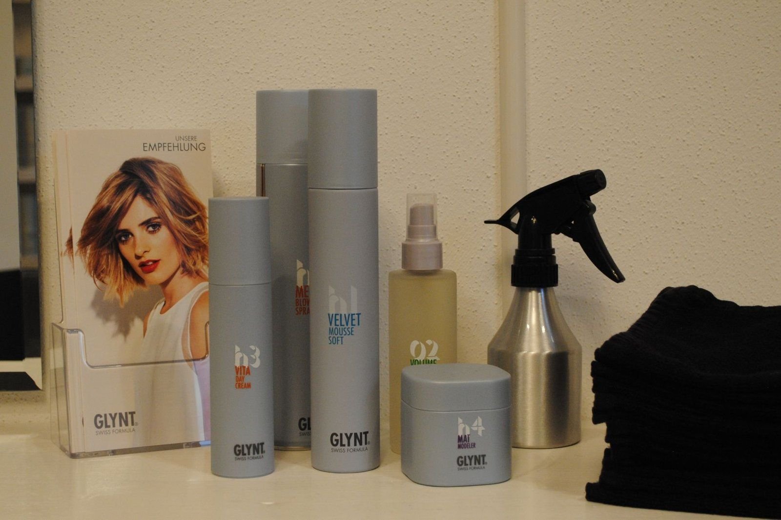 Glynt-Stylingprodukte im Salon